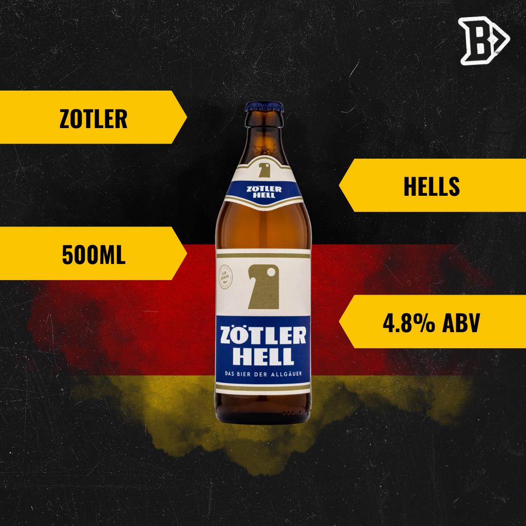 Zötler German Bayerisch Hell 500ml Bottles - 4.8% ABV (12 Pack)