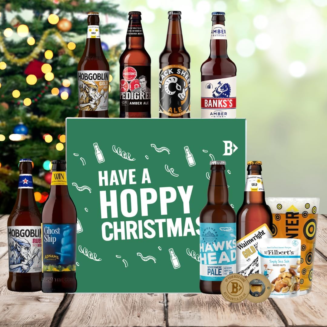 British Ale Hoppy Christmas Gift Set – Premium British Craft Ale Christmas Selection (8 Pack)
