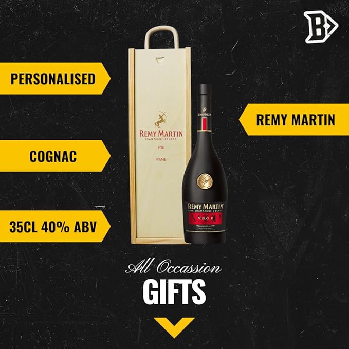 Personalised Remy Martin VSOP Cognac Champagne Gift Set - 35cl (40% ABV)