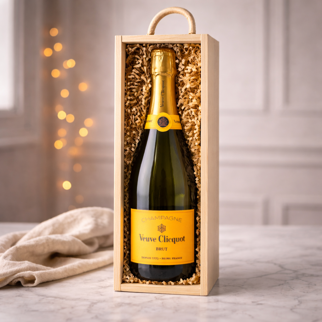 Personalised 40th Birthday Veuve Clicquot Champagne Gift Set – 75cl Luxury Champagne with Personalised Lid