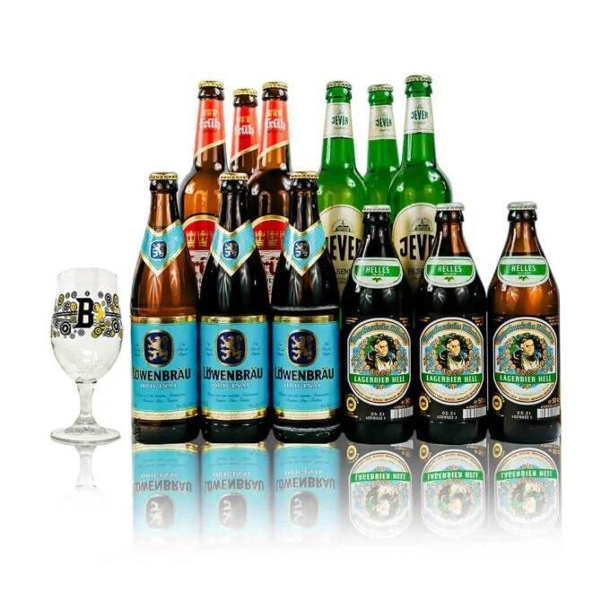 German Breweries Premium Lager Mixed Case with Glass (12 Pack)