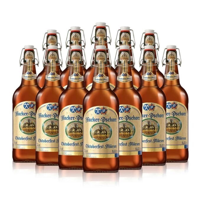 Hacker Pschorr Oktoberfest Limited Edition Märzen Beer 500ml Bottles - 5.8% ABV (12 Pack)