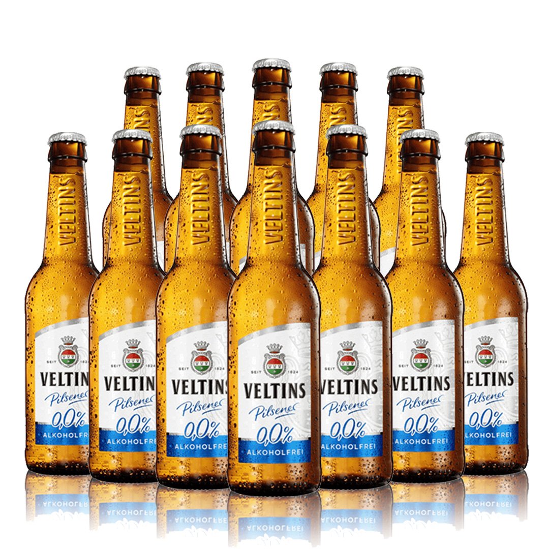 Veltins Alcohol Free German Pilsner 330ml Bottles - 0.0% ABV (12 Pack)