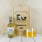 Personalised Wooden Gift Box with Edinburgh Elderflower Gin Liqueur with Fentimans Tonics | Beerhunter