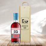 Personalised Wooden Gift Box with Edinburgh Raspberry Gin Liqueur
