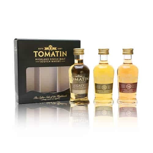 The Tomatin Gift Miniatures gift set includes three of the core range from Tomatin. All in wonderful little taster size bottles.