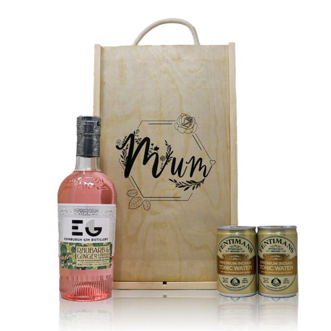 Edinburgh Rhubarb and Ginger Gin Gift Set with Fentimans Tonics