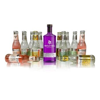 Whitley Neill Rhubarb & Ginger Gin Kit with 12 Assorted Fever-Tree Tonics