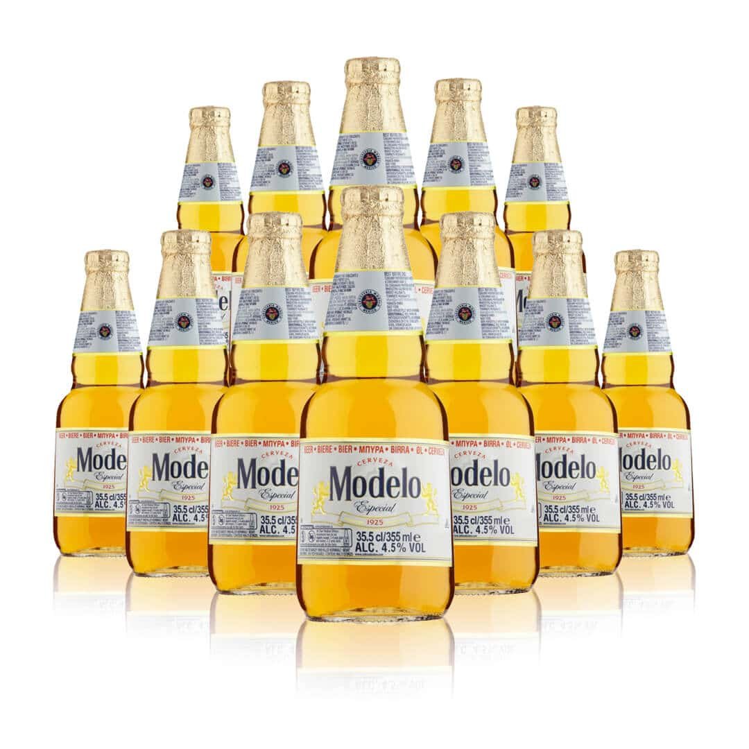 Modelo Especial Mexican Lager 355ml Bottles (12 Pack) - 4.5% ABV