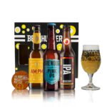 3 bottle gift set, Brightside IPA, Brewdog Punk, Thornbridge AMPM