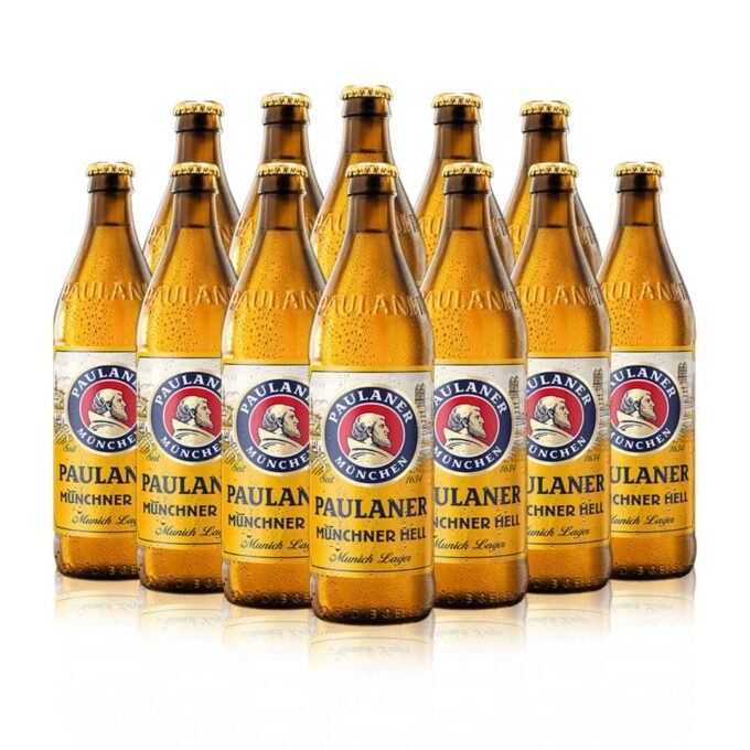 Paulaner Munchner Hell Premium German Lager 500ml Bottles (12 Pack)