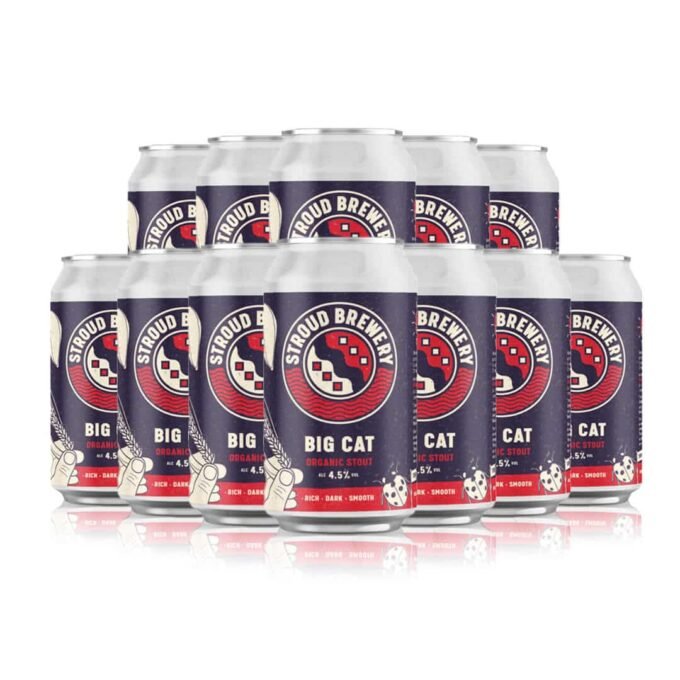 Stroud Brewery Big Cat Organic Stout 330ml Cans (12 Pack)