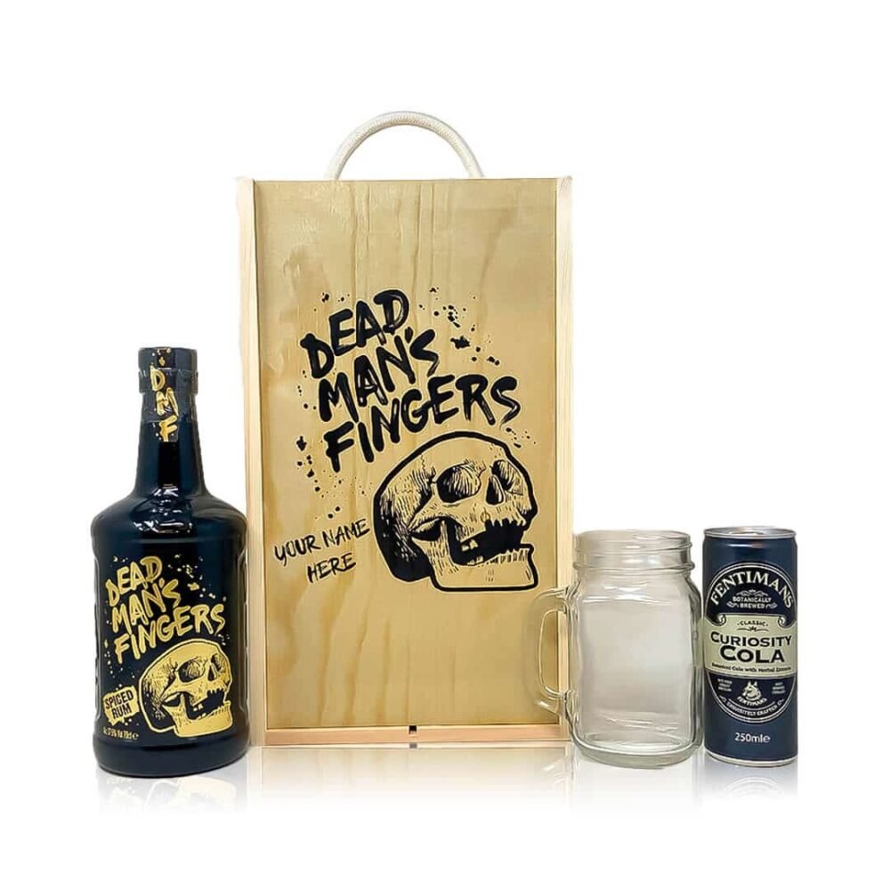 Personalised Dead Man's Fingers Spiced Rum Gift Set with Mason Jar