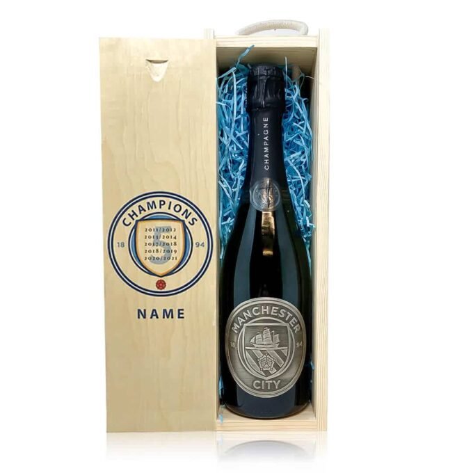 Personalised Manchester City Champagne