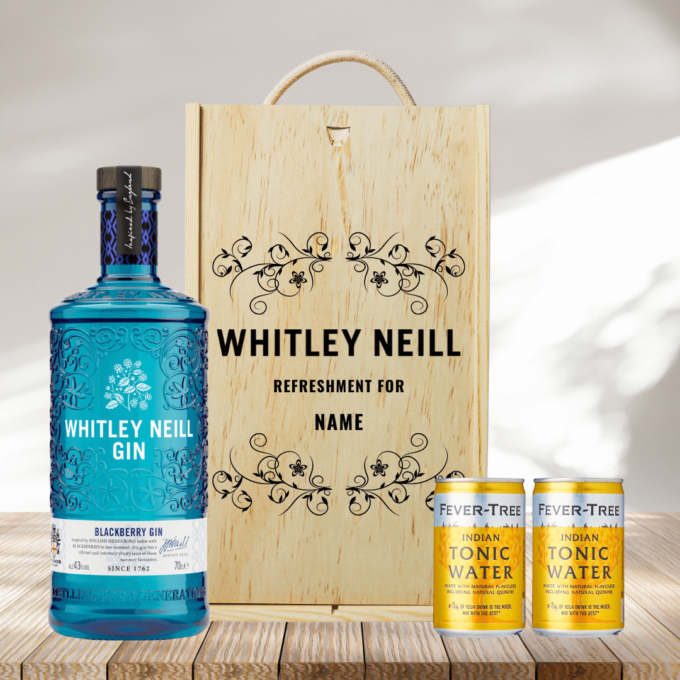 Personalised Whitley Neill Blackberry Gin Gift Set with Fever-Tree Tonics - 70cl