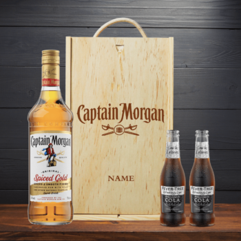 Personalised Captain Morgans Spiced Rum Gift Set with Fever Tree Cola