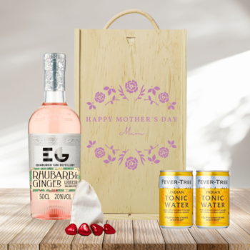 Edinburgh Rhubarb & Ginger Gin Liqueur Mother's Day Gift Set With Fever-Tree Tonics | Beerhunter