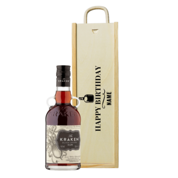 Personalised Kraken Black Spiced Rum Happy Birthday Gift Box - 35cl | Beerhunter