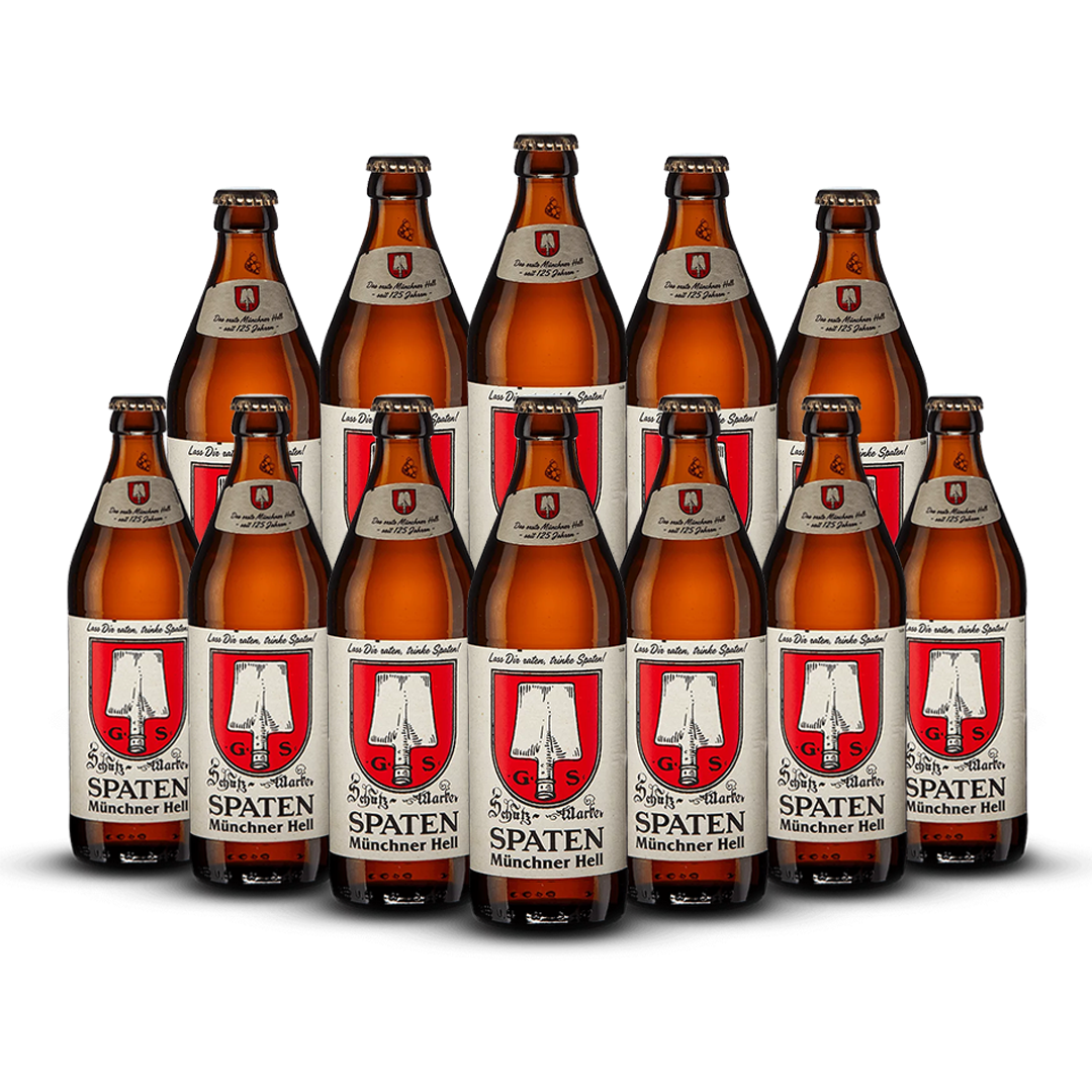 Beer 5.2% (12 Hells 500ml Münchner Bottles Spaten Pack) - ABV