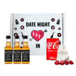 Personalised Valentine’s Day Jack Daniel's Old No.7 & Cola Gift Box with Chocolate Love Hearts (3 x 5cl) | Beerhunter
