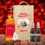 Personalised Valentine's Day Photo Bourbon Whiskey Gift Set with Fever-Tree Cola | Beerhunter