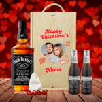 Personalised Valentine's Day Photo Bourbon Whiskey Gift Set with Fever-Tree Cola | Beerhunter
