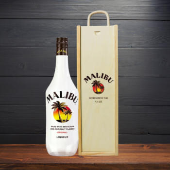 Personalised Malibu Original Coconut White Rum Gift Set – 70cl (21% ABV)