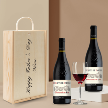 Personalised Chateauneuf Du Pape Red Wine Gift Set (2 x 75cl) Happy Father's Day | Beerhunter