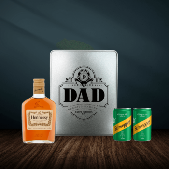 Fathers Day Hennessey Vs Cognac Tin Gift Set with Ginger Ale - 20cl | Beerhunter