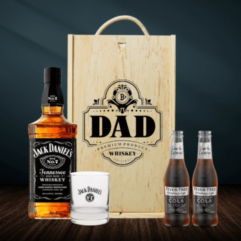 Fathers Day Jack Daniels No.7 Tennessee Whiskey & JD Glass Gift Set with Fever Tree Cola - 70cl | Beerhunter