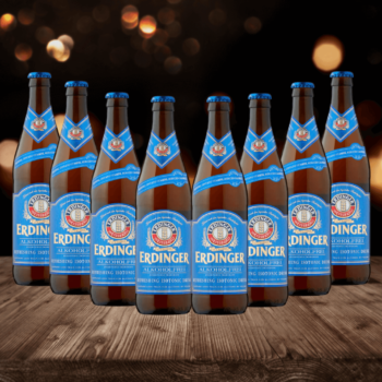 Erdinger Alkoholfrei German Alcohol Free Wheat Beer 500ml Bottles - 0.5% ABV (8 Pack) | Beerhunter