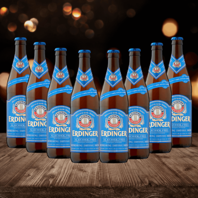 Erdinger Alkoholfrei German Alcohol Free Wheat Beer 500ml Bottles - 0.5% ABV (8 Pack) | Beerhunter